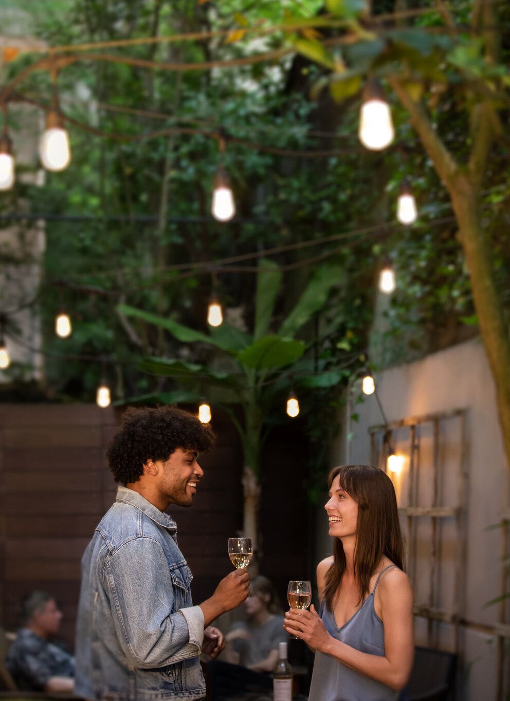 Two People Grabbing Drinks