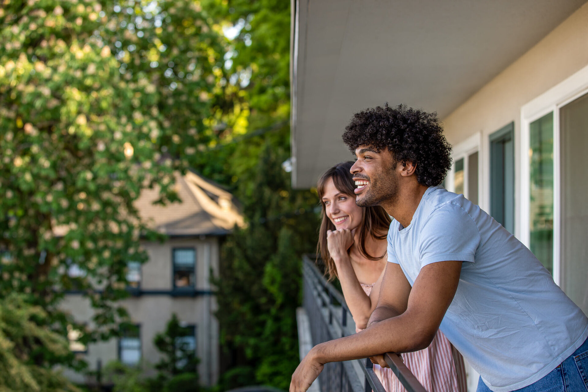 Two People Looking Out into the Distance